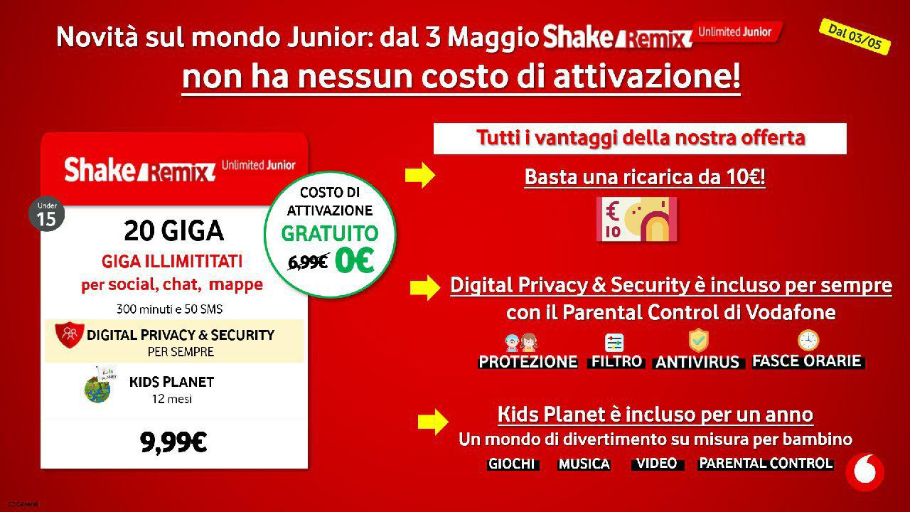 Vodafone Shake Remix maggio 21
